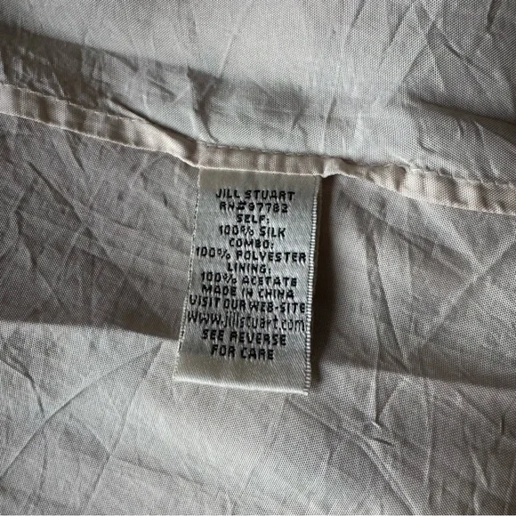 Jill Stuart Floral Print Cream Skirt Size 6 Silk - Picture 6 of 9